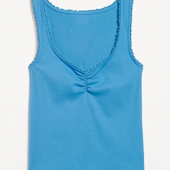 Old Navy Ribbed Cinched-Front Tank Top - Butter Yellow (S) - Picture 2 of 5